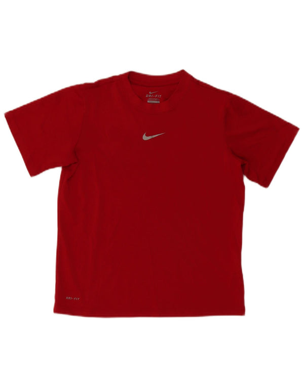 Nike Jungen Dri Fit T-Shirt Top 10–11 Jahre mittelrotes Polyester