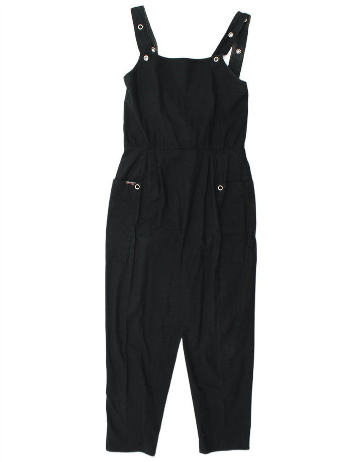 VINTAGE Latzhose für Damen, Größe S, W26, L23, Schwarz