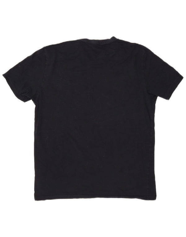 REISS Damen T-Shirt Top UK 16 Large Marineblau Baumwolle