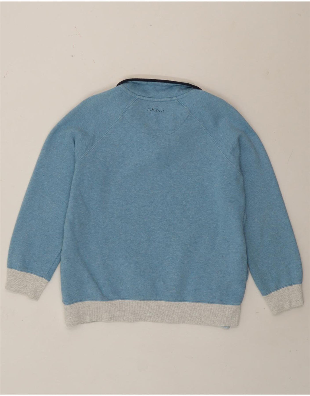 Crew Clothing Damen-Sweatshirt-Pullover UK 12 Mittelblauer Farbblock