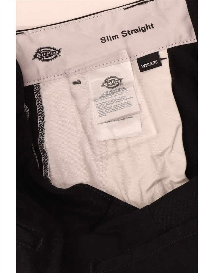 DICKIES Slim Straight Cargo-Hose für Herren, W30, L30, schwarze Baumwolle