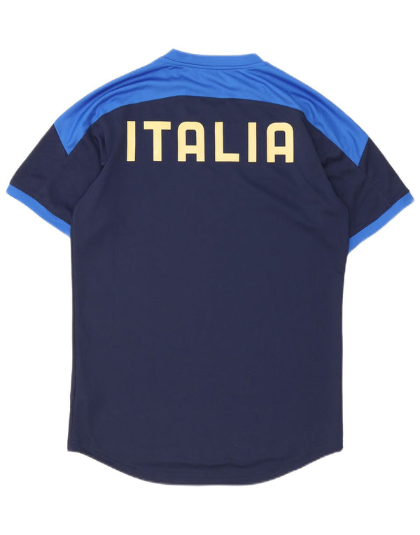 Puma Herren Italia Graphic T-Shirt Top Medium Marineblau Colourblock Sports