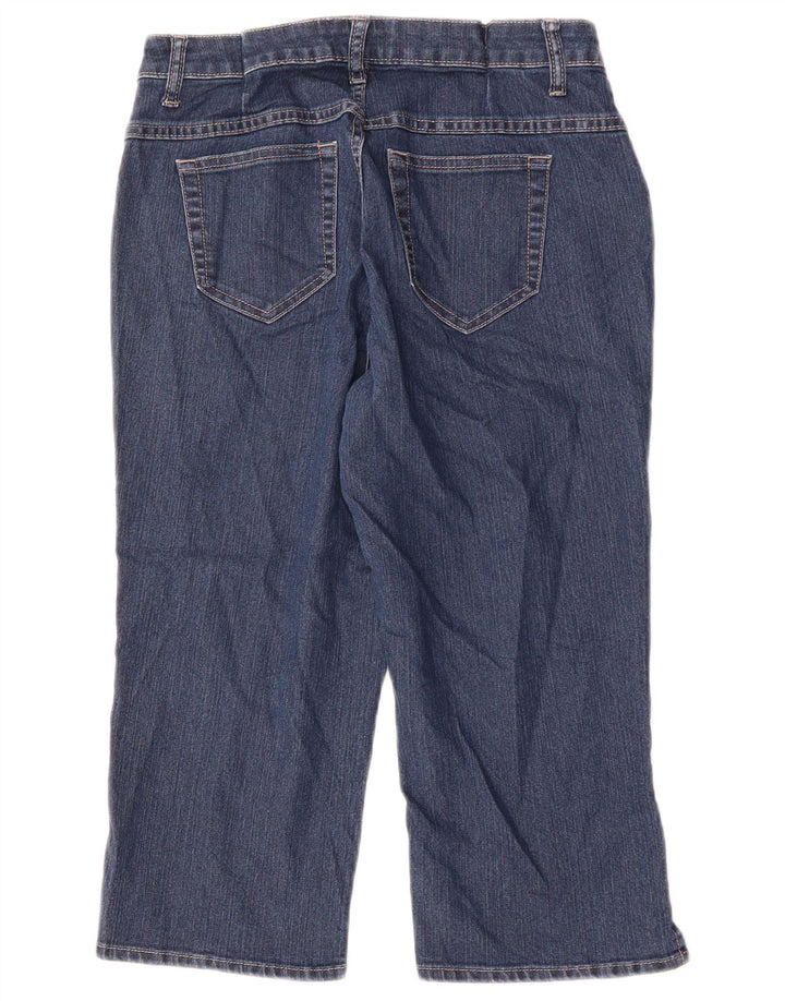 Lee Damen Riders Capri-Jeans US 8 Medium W30 L18 Marineblaue Baumwolle