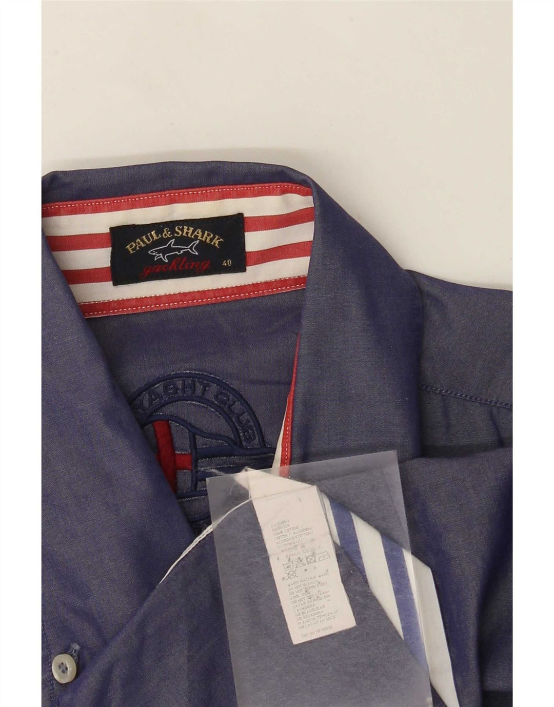 Paul & Shark Herrenhemd, Größe 40, mittelviolette Baumwolle