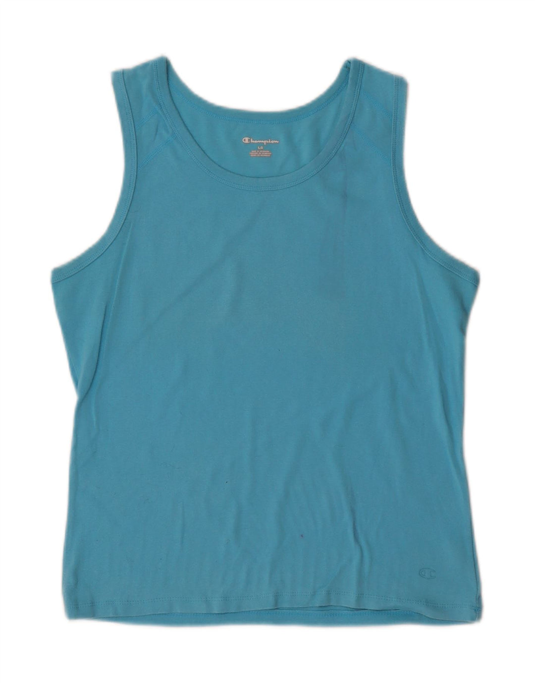 Champion Damen Weste Top UK 14 Large Blaue Baumwolle