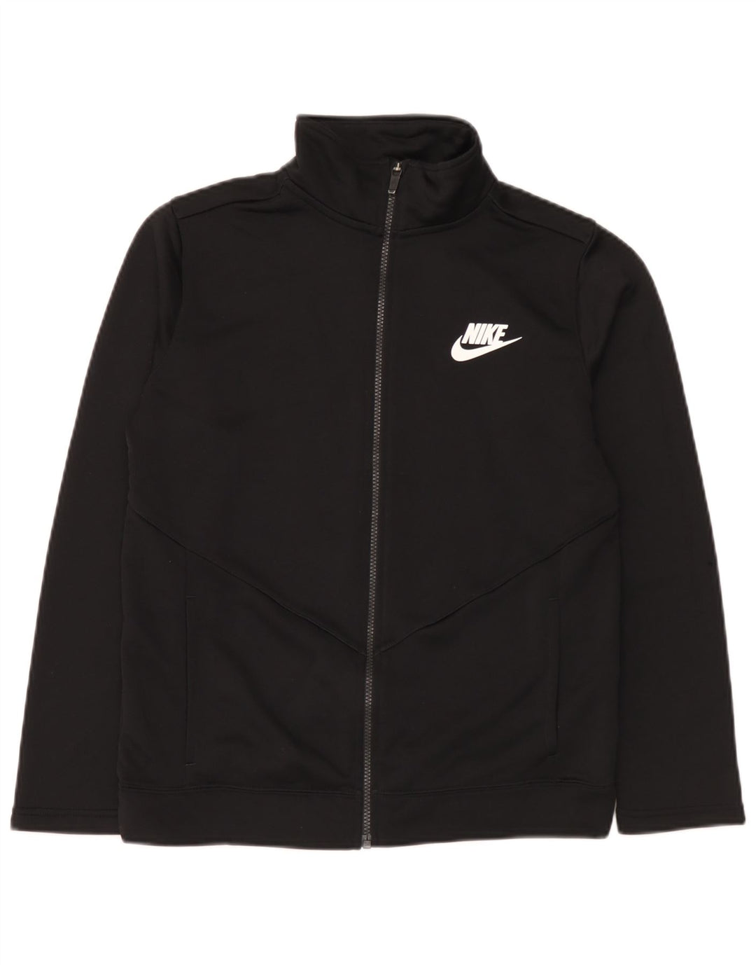 Nike Jungen-Trainingsanzug-Top-Jacke, 13–14 Jahre, XL, schwarzes Polyester