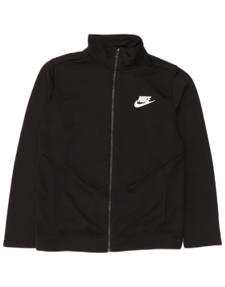 Nike Jungen-Trainingsanzug-Top-Jacke, 13–14 Jahre, XL, schwarzes Polyester