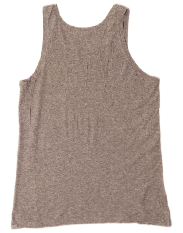 Fila Herren-Trägershirt aus mittelgrau gesprenkelter Baumwolle