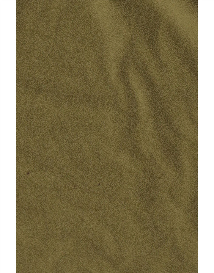 Berghaus Herren-Fleecepullover mit Reißverschluss am Hals, mittleres Khaki, Farbblock-Polyester