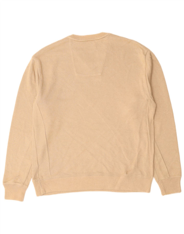 IZOD Herren-Pullover mit V-Ausschnitt, Größe S, beige, Baumwolle