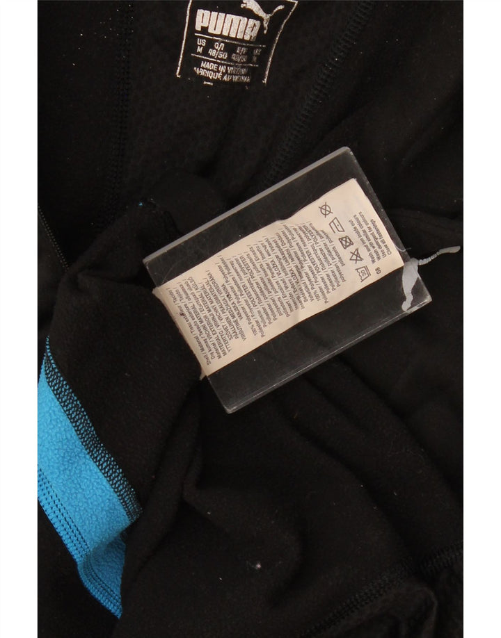 Puma Damen-Pullover-Trainingsanzugoberteil mit Reißverschluss, UK 14, Mittelschwarz, Farbblock