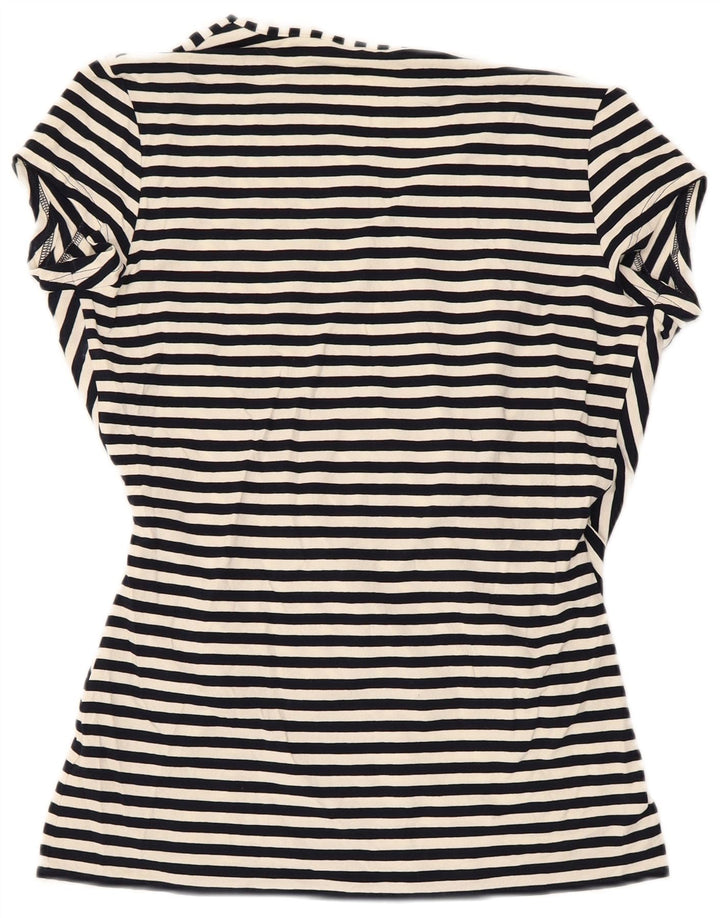 Marks & Spencer Damen-Blusenoberteil, Gr. 46, groß, schwarz gestreift, Viskose