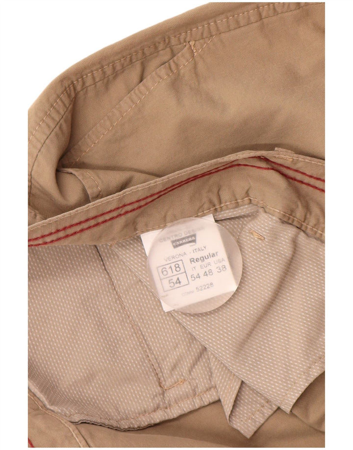 Carrera Herren-Cargoshorts mit normaler Passform, W38, XL, Beige, Baumwolle