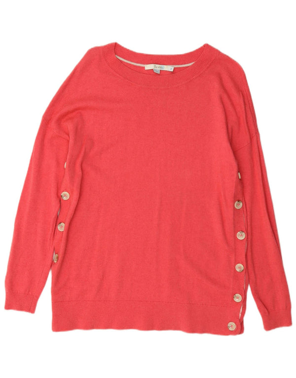 Boden Damen-Pullover mit U-Boot-Ausschnitt, UK 14, mittelrosa Viskose