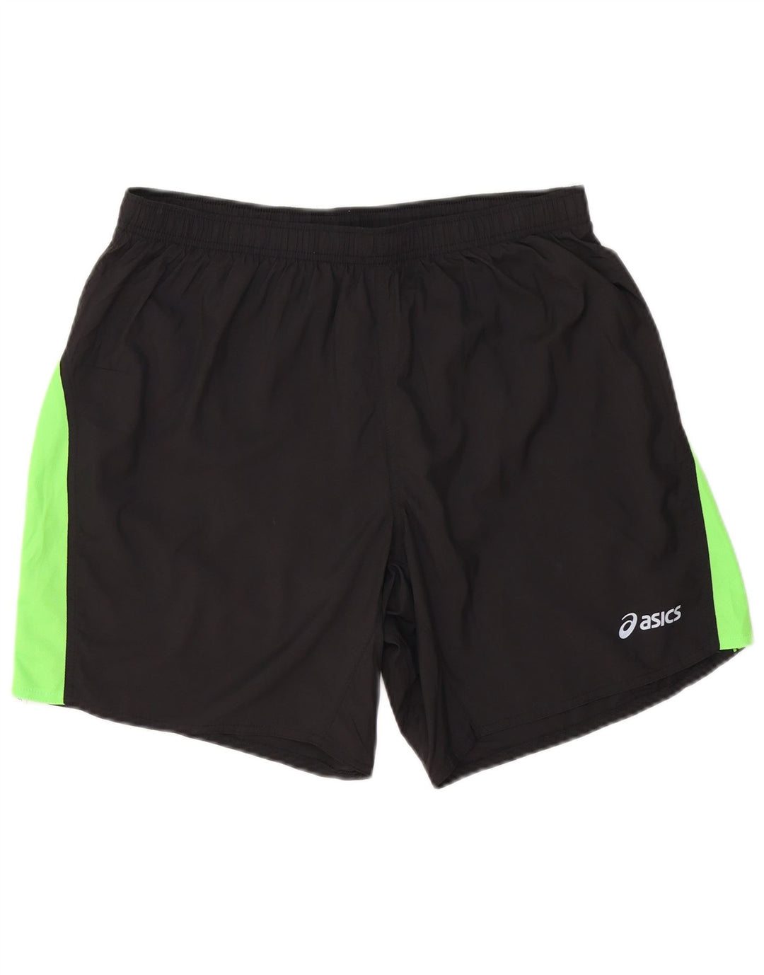 Asics Herren-Sportshorts XL, schwarzes Colourblock-Polyester