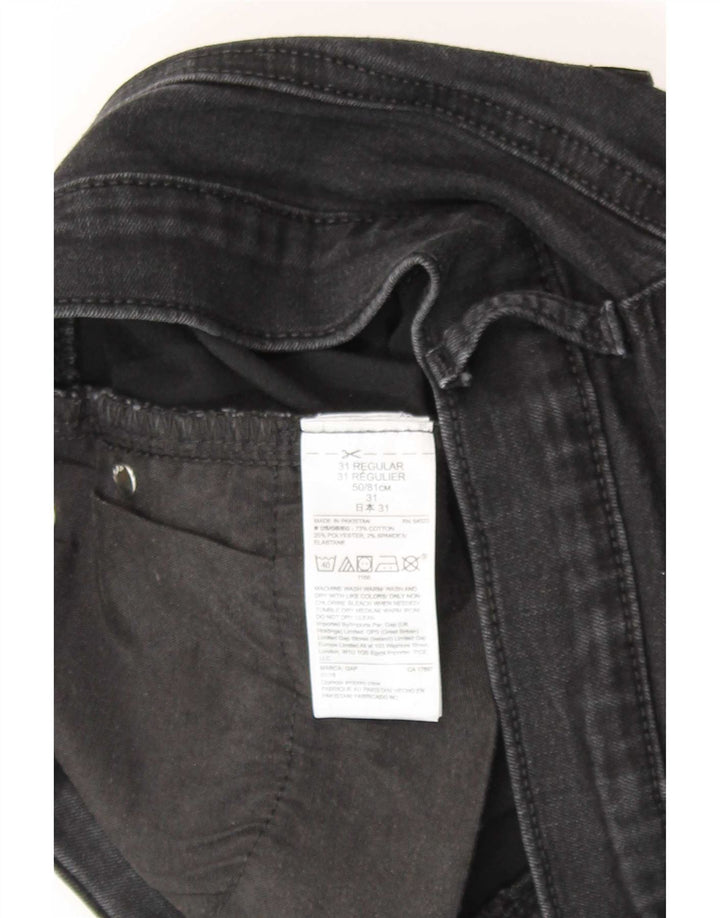 Gap Damen Straight Jeans W31 L30 Schwarze Baumwolle
