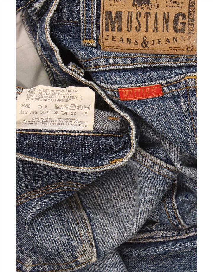 Mustang Herren Slim Jeans W36 L34 Blaue Baumwolle