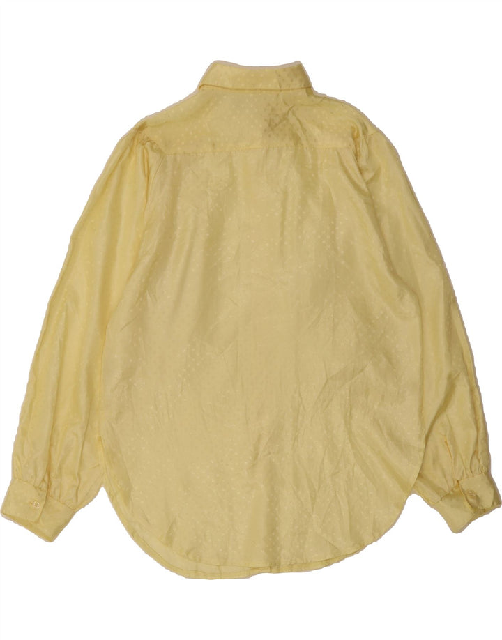 VINTAGE Womens Loose Fit Shirt Blouse EU 38 Medium Yellow Spotted Vintage Vintage and Second-Hand Vintage from Messina Hembry 