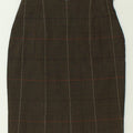 VINTAGE Womens Pencil Skirt IT 42 Medium W26 Khaki Check Vintage Vintage and Second-Hand Vintage from Messina Hembry 