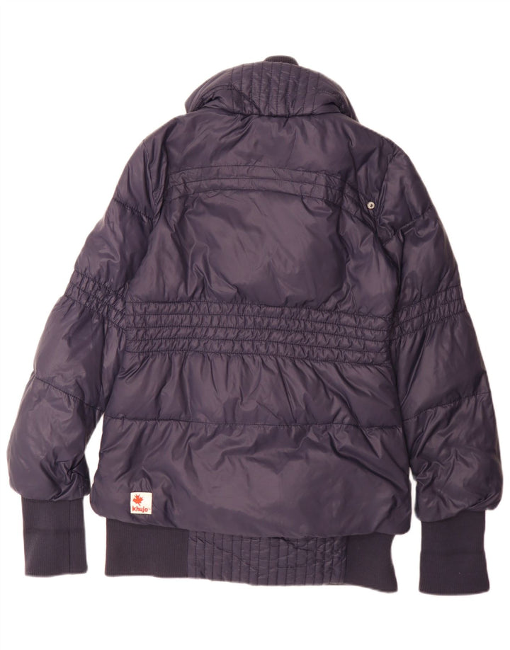 KHUJO Damen Wattierte Jacke UK 14 Large Marineblau Polyamid
