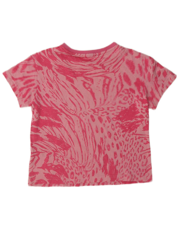 Adidas Mädchen Crop Graphic T-Shirt Top 13–14 Jahre rosa Baumwolle mit Tiermuster