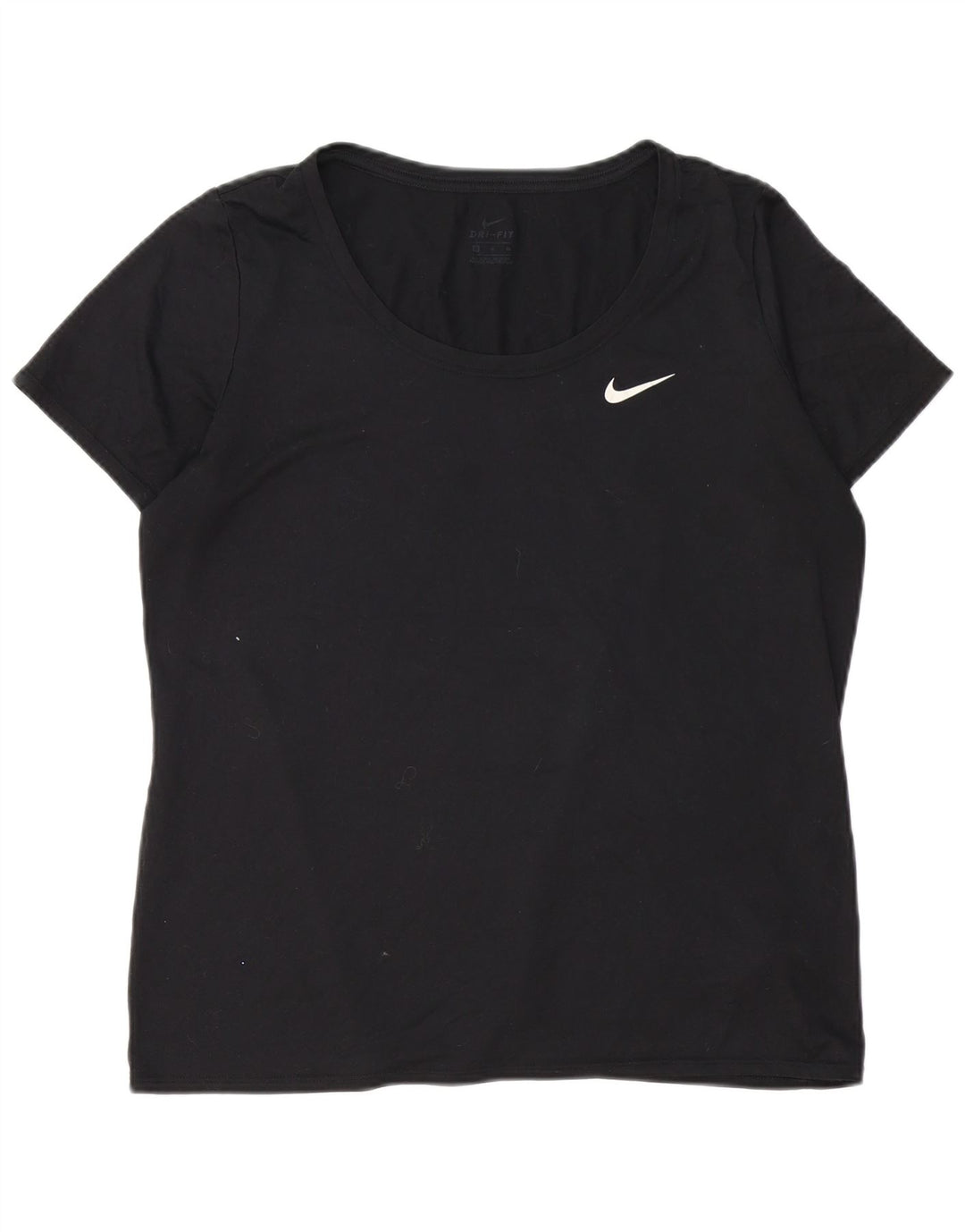 Nike Damen Dri Fit T-Shirt Top UK 18 XL Schwarz Polyester