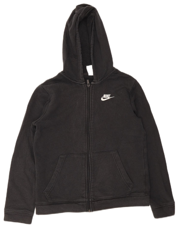 Nike Kapuzenpullover für Jungen, reguläre Passform, 12–13 Jahre, Größe L, Schwarz, Baumwolle