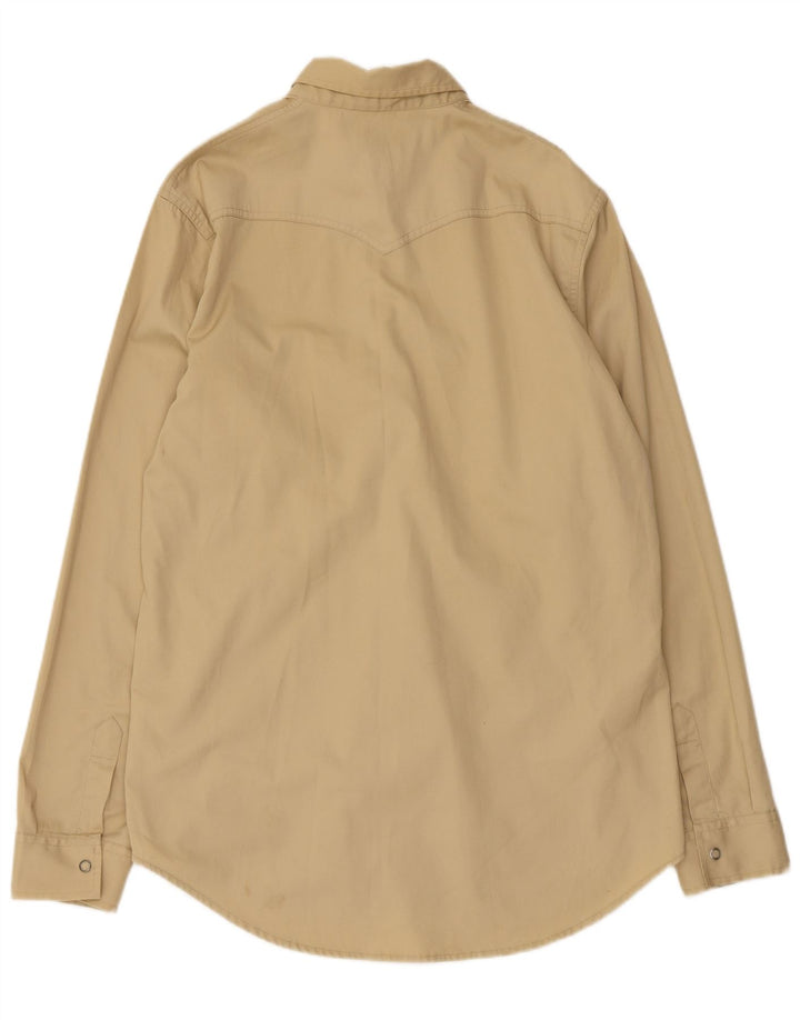 Calvin Klein Herren Regular Fit Hemd XL Beige Polyester