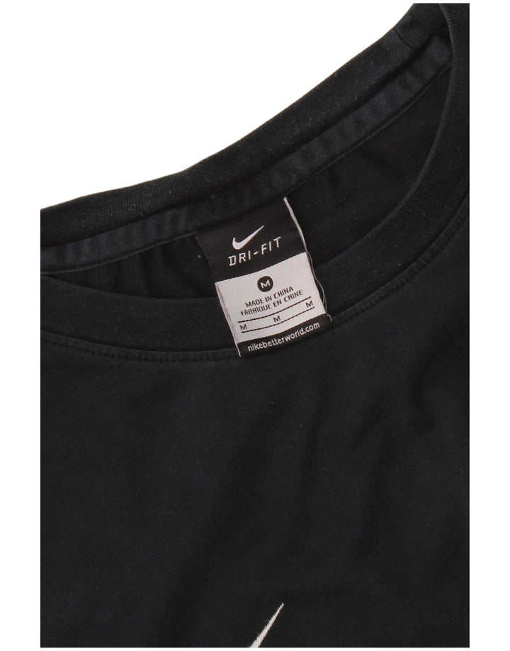 Nike Herren Dri Fit T-Shirt Top Medium Schwarz