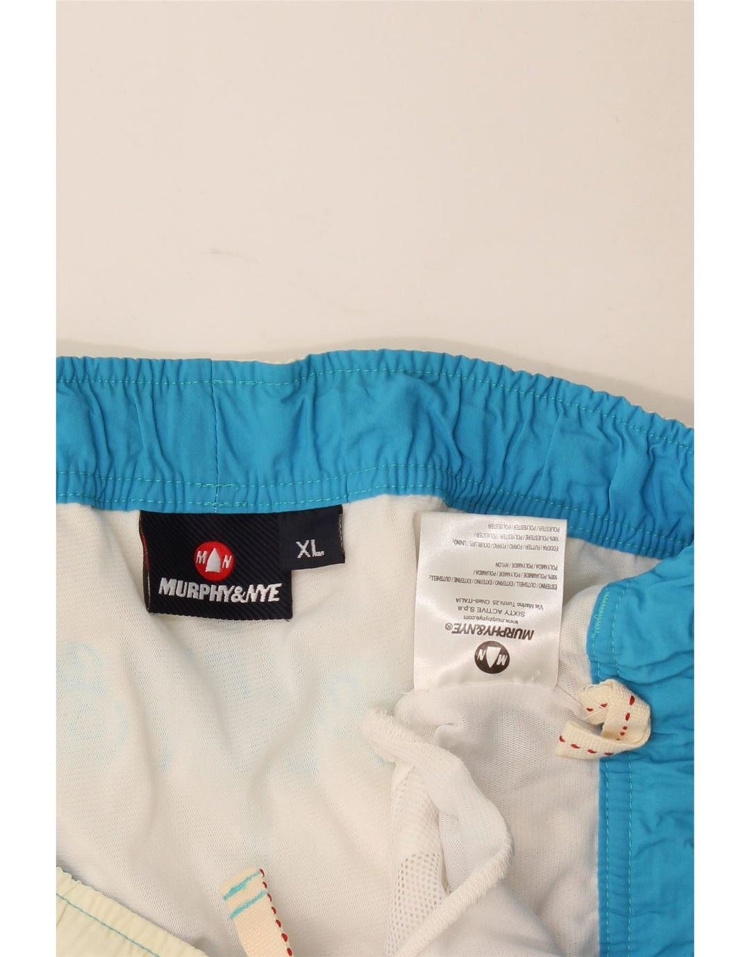 Murphy & Nye Herren Graphic Badeshorts XL Weiß Polyamid