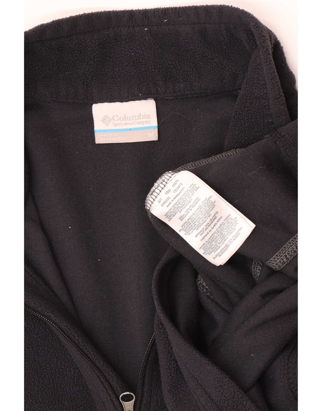 Columbia Herren-Fleecepullover mit Reißverschluss am Hals, Mittelschwarzes Polyester