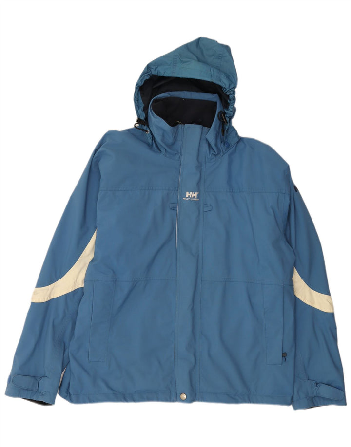 Helly Hansen Herren-Windbreakerjacke mit Kapuze, UK 40, Größe L, Blau, Farbblock