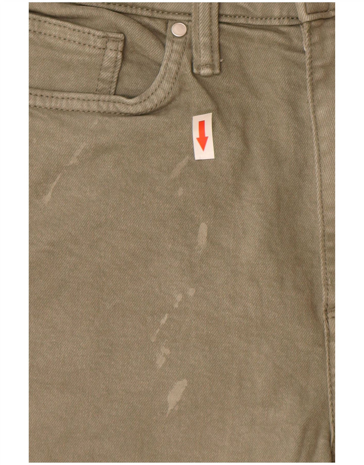 Marks & Spencer Herren Slim Jeans W32 L33 Khaki Baumwolle