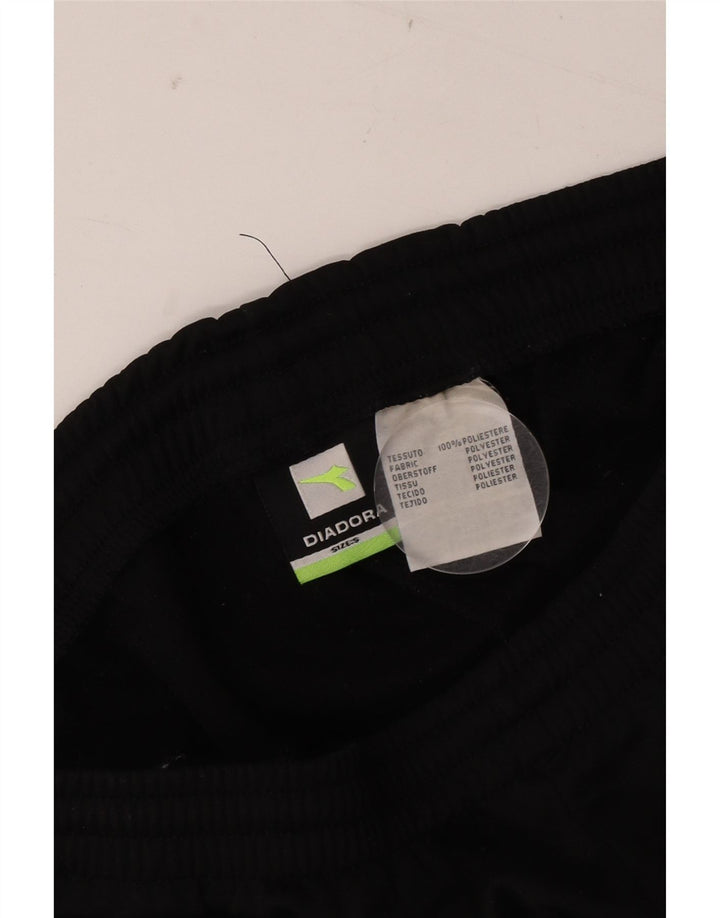 Diadora Herren-Trainingshose, Größe S, Schwarz, Polyester