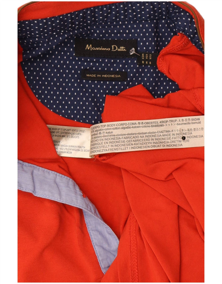 Massimo Dutti Herren-Poloshirt aus mittelroter Baumwolle