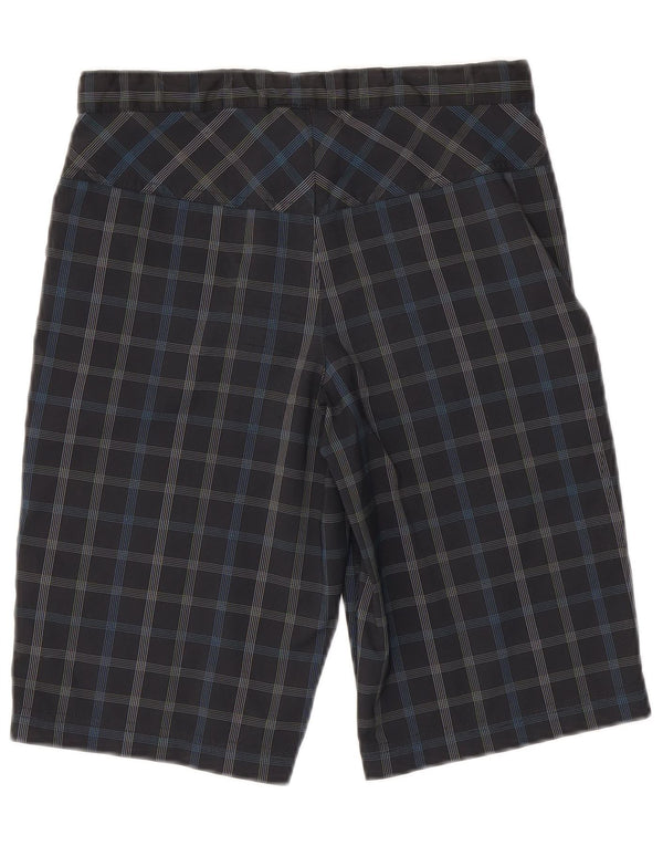 JACK WOLFSKIN Cargo-Shorts für Jungen, 12–13 Jahre, W26, schwarz kariertes Polyester