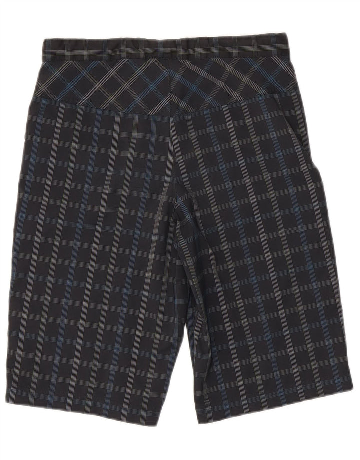 JACK WOLFSKIN Cargo-Shorts für Jungen, 12–13 Jahre, W26, schwarz kariertes Polyester
