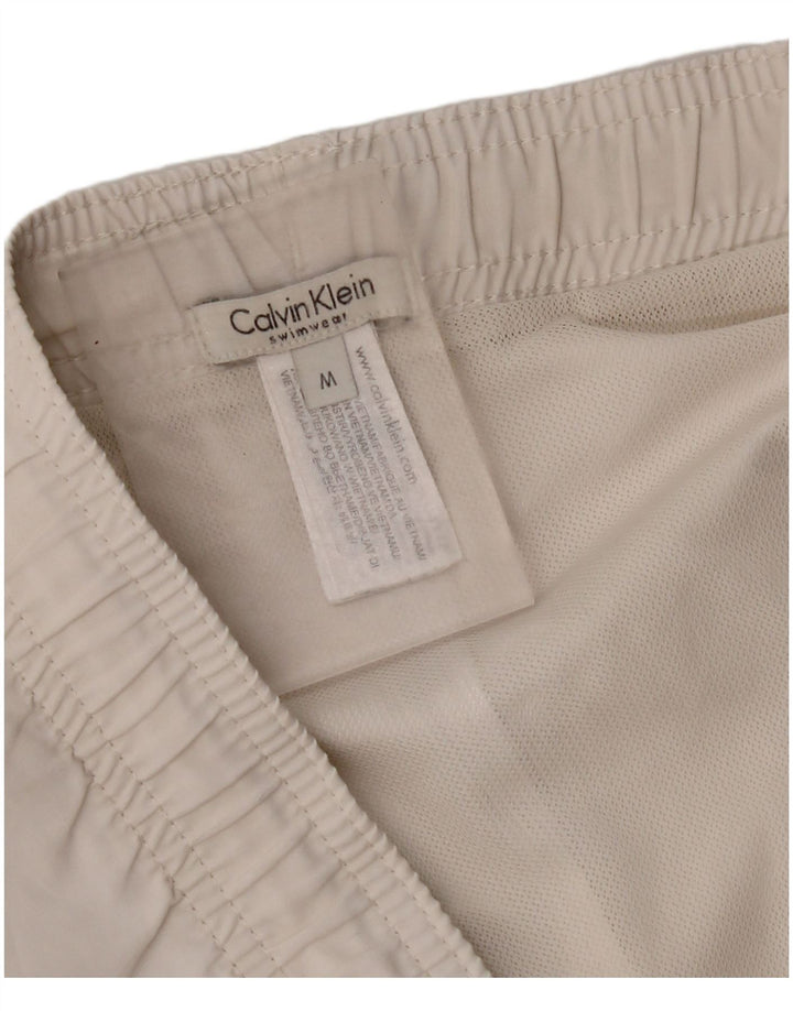 Calvin Klein Herren-Badeshorts mit Grafik, mittelweißes Polyester