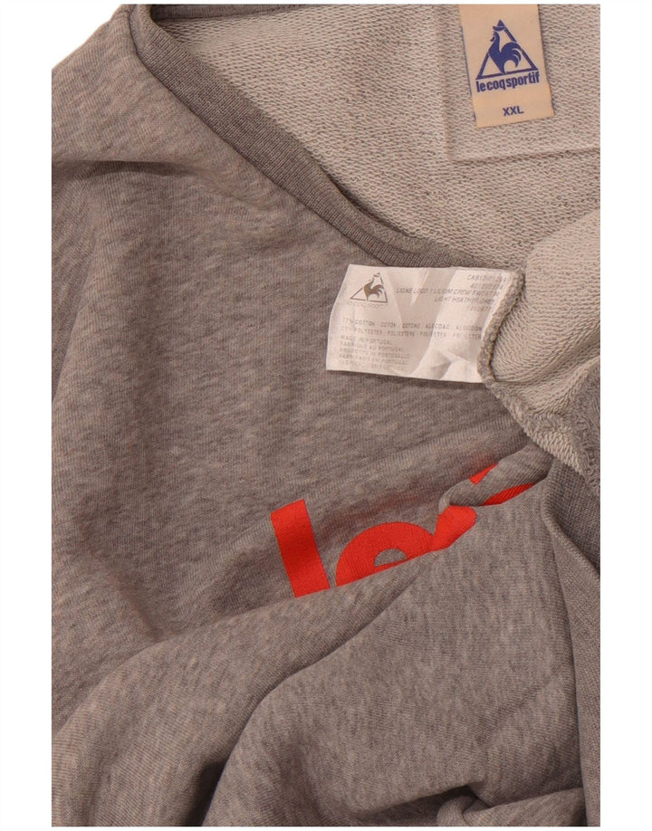LE COQ SPORTIF Herren-Sweatshirt mit Grafik, 2XL, graue Baumwolle