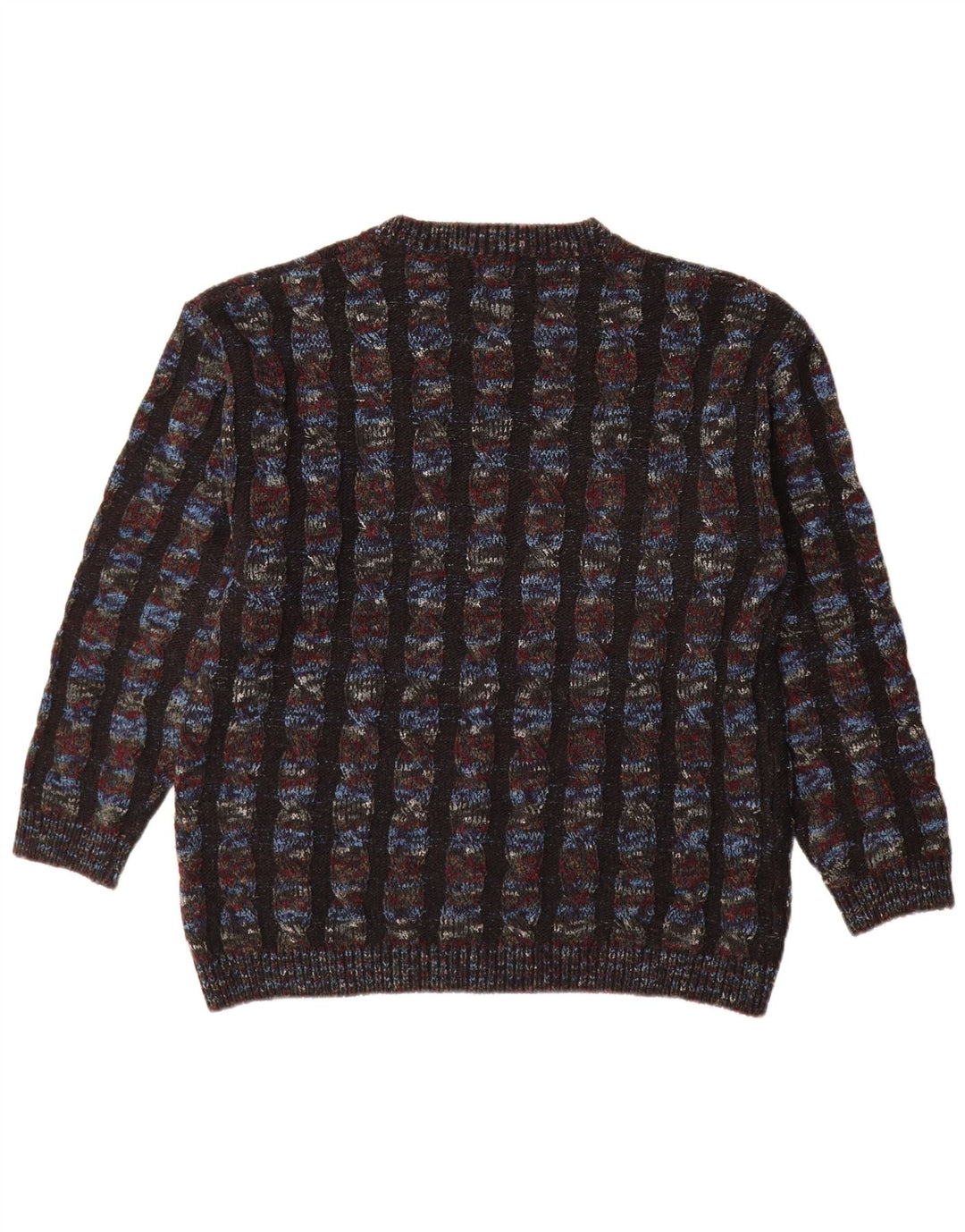 Dino Erre Herren-Pullover mit Rundhalsausschnitt, IT 50, mittelgroß, mehrfarbig, gestreift