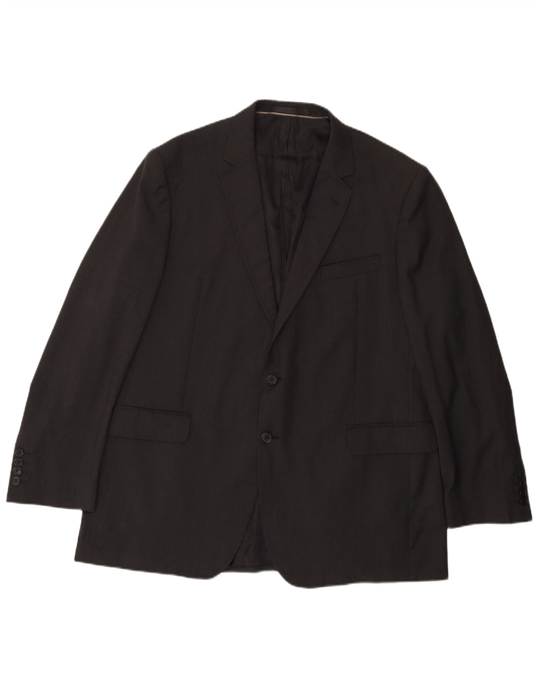 MARKS & SPENCER Herren-Blazer mit 2 Knöpfen, UK 38, Mittelschwarz, Nadelstreifen