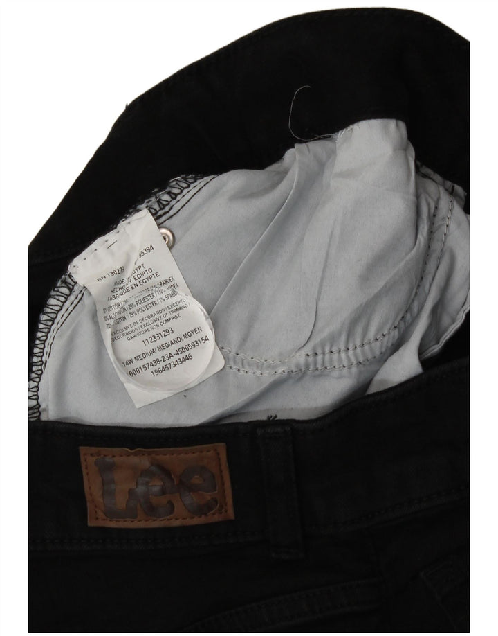 Lee Damen Caprihose US 14 XL W36 L21 Schwarze Baumwolle