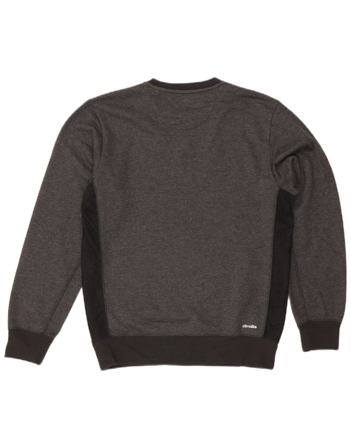 Adidas Herren Climalite Graphic Sweatshirt Pullover Small Grau Farbblock