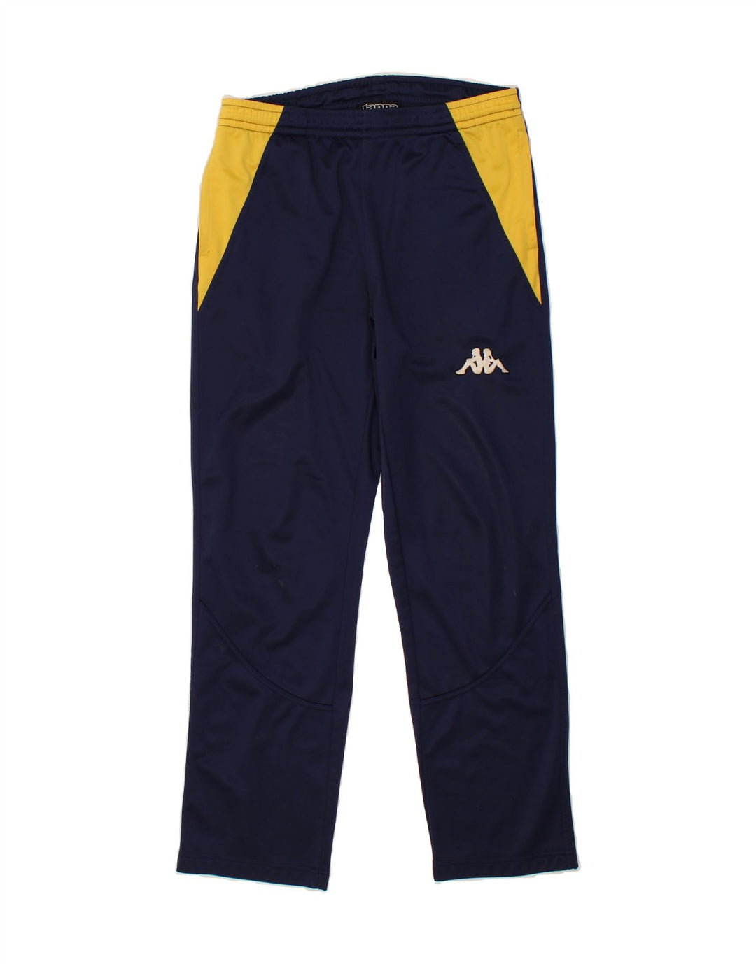 KAPPA Mens Tracksuit Trousers Medium Navy Blue Colourblock Polyester Vintage Kappa and Second-Hand Kappa from Messina Hembry 