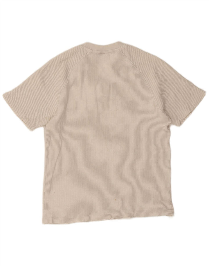 Übergroßes T-Shirt-Oberteil von Zara für Damen, UK 10, Größe S, weiße Baumwolle