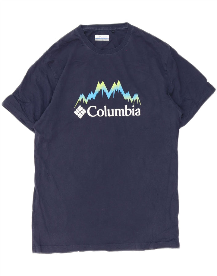 Columbia Herren-T-Shirt mit Grafik, mittelgroß, marineblau, Baumwolle