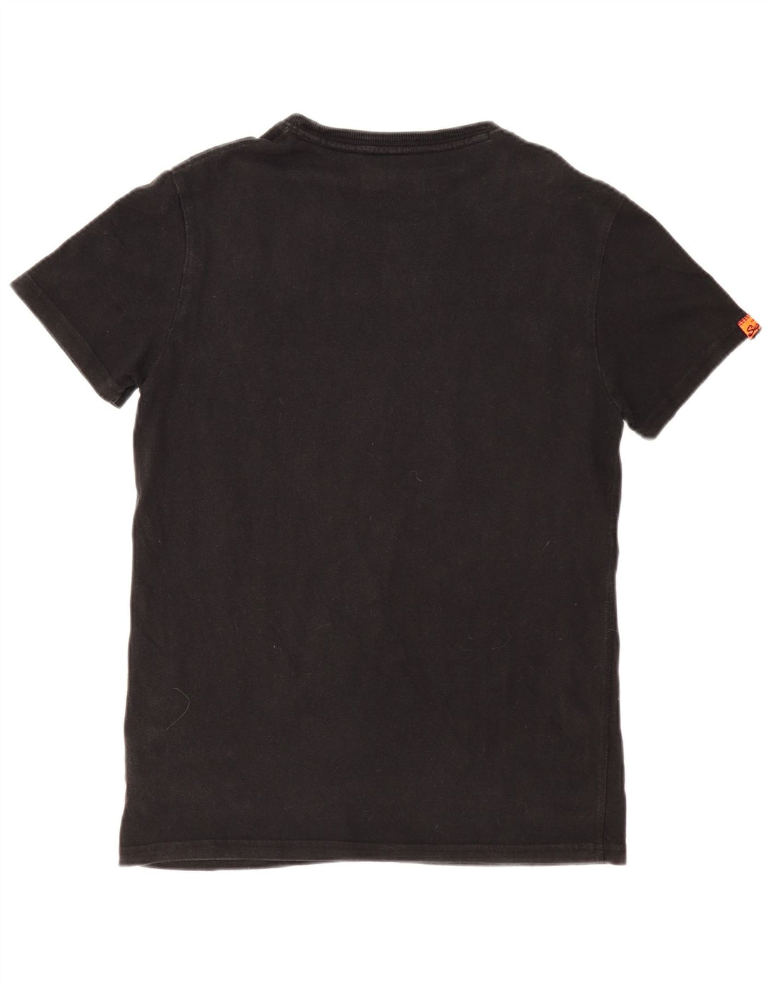 SUPERDRY Herren Grafik-T-Shirt-Oberteil aus mittelschwarzer Baumwolle