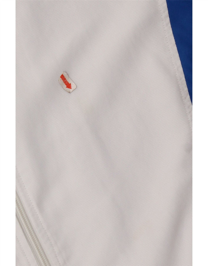 ASICS Herren-Trainingsanzug-Oberjacke, mittelweißes Farbblock-Polyester