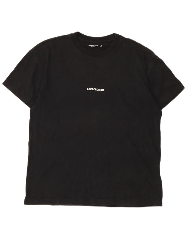 Abercrombie & Fitch Herren-T-Shirt mit Grafik, XL, Schwarz, Baumwolle