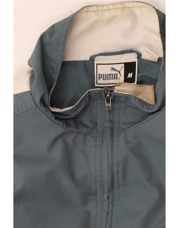 Puma Herren Loose Fit Anorak Jacke UK 38 Mittelblau Farbblock
